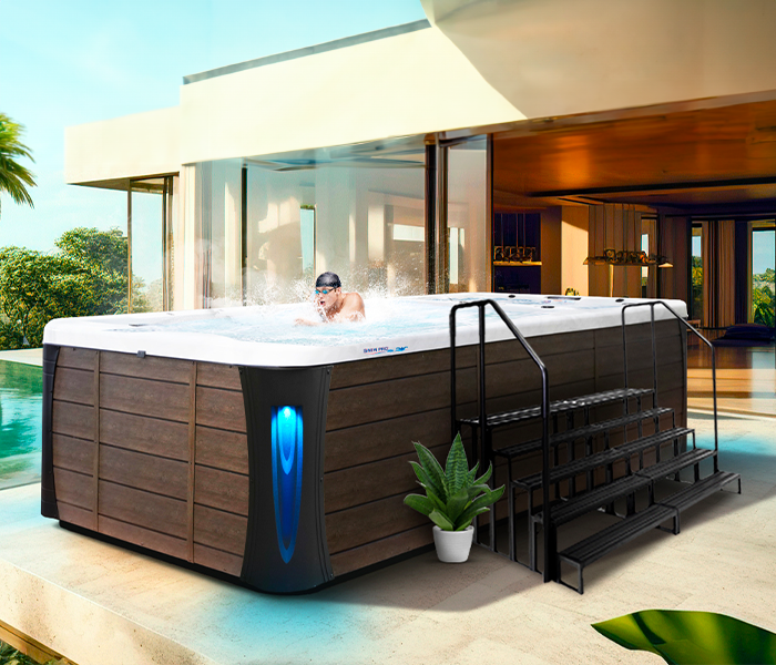 Calspas hot tub being used in a family setting - Round Rock